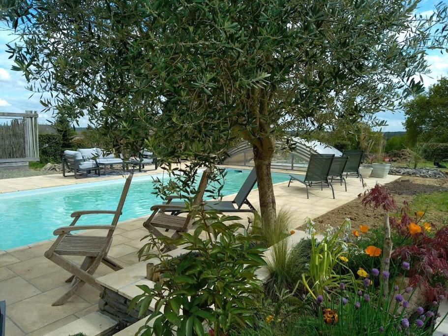 Maison/Villa Avec Piscine Privee Gite Brain D'Eau La Chapelle-de-Brain Exterior foto
